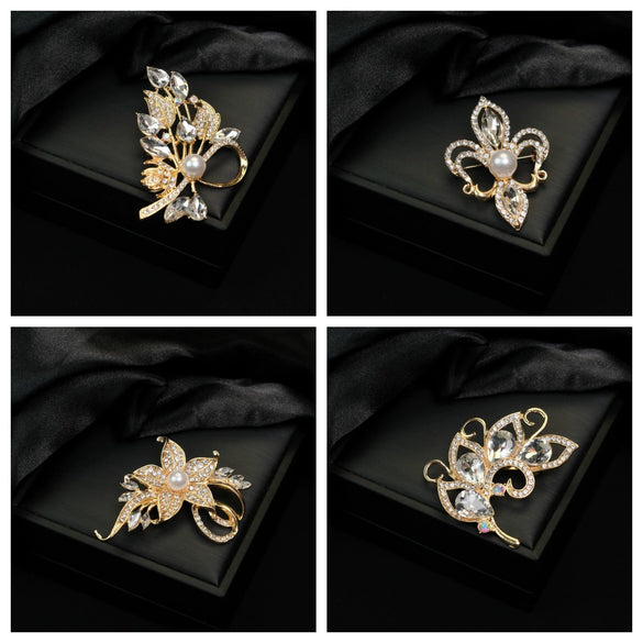 Alloy Brooch Star Animal Flower Bow Leaf Pattern Electroplating Simple Fashionable Personality