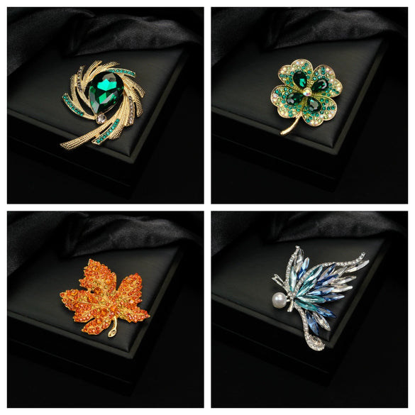 Alloy Brooch Star Animal Flower Bow Leaf Pattern Electroplating Simple Fashionable Personality