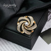 Alloy Brooch With Imitation Pearls And Flower Pattern Electroplated For Women