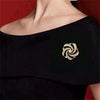 Alloy Brooch With Imitation Pearls And Flower Pattern Electroplated For Women