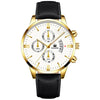 Alloy Business Casual Men's Round Dial Quartz Belt Watch With Scale Display And Horseshoe Buckle