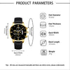 Alloy Business Casual Men's Round Dial Quartz Belt Watch With Scale Display And Horseshoe Buckle
