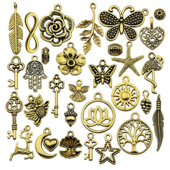 Alloy Butterfly Accessories Electroplated For Diy Bracelet Pendant Earrings