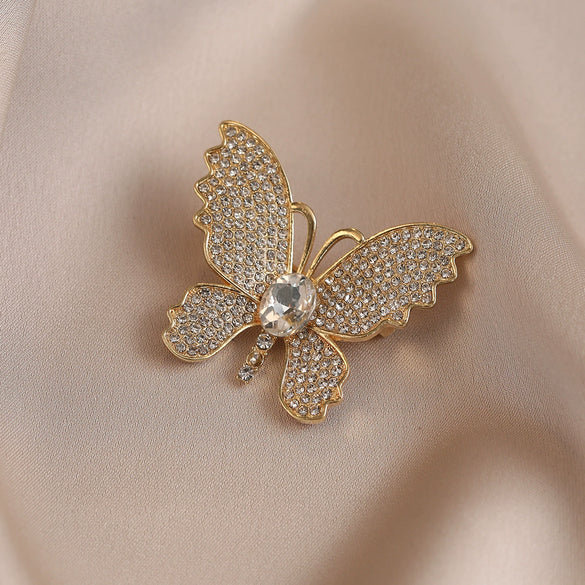 Alloy Butterfly Brooch Electroplating Minimalist Animal Style Female Jewelry Fixed Pin