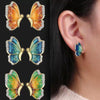 Alloy Butterfly Diamondembedded Insect Earrings