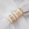Alloy Butterfly Hollow Twist Electroplated Women's Ring Set