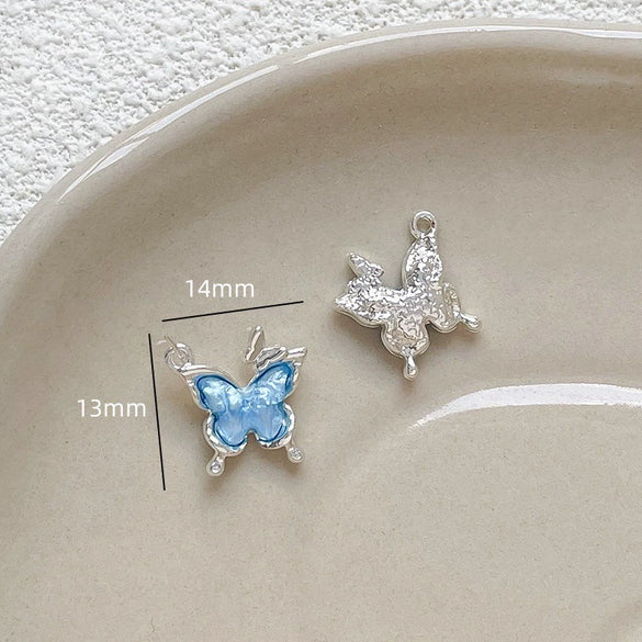 Alloy Butterfly Moon Pendant Diy Handmade Bracelet Necklace Beaded Mobile Phone Chain Accessories Electroplating