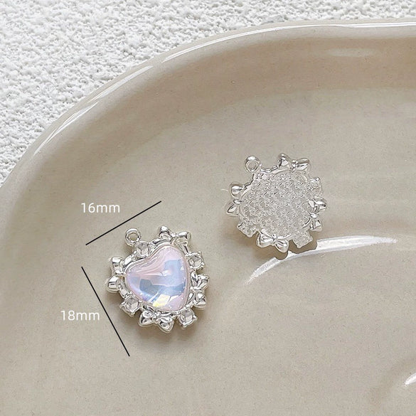 Alloy Butterfly Moon Pendant Diy Handmade Bracelet Necklace Beaded Mobile Phone Chain Accessories Electroplating