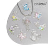 Alloy Butterfly Moon Pendant Diy Handmade Bracelet Necklace Beaded Mobile Phone Chain Accessories Electroplating
