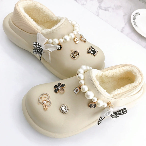 Alloy Butterfly Pattern Electroplated Fashion Ol Style Slippers And Bracelet Accessories