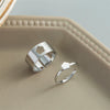 Alloy Butterfly Punk Style Couple Ring Set With Geometric Pattern And Electroplating Treatment