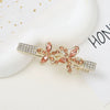 Alloy Butterfly Rhinestone Duckbill Side Clip Hairpin For Women Set With Diamonds