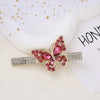 Alloy Butterfly Rhinestone Duckbill Side Clip Hairpin For Women Set With Diamonds
