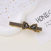 Alloy Butterfly Rhinestone Duckbill Side Clip Hairpin For Women Set With Diamonds