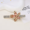 Alloy Butterfly Rhinestone Duckbill Side Clip Hairpin For Women Set With Diamonds