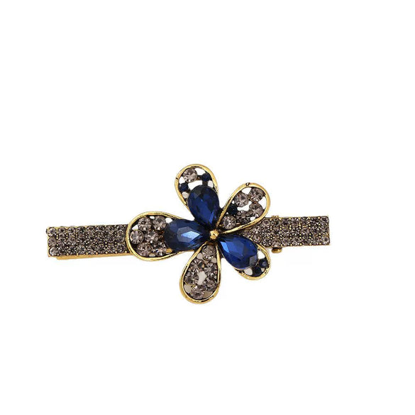 Alloy Butterfly Rhinestone Duckbill Side Clip Hairpin For Women Set With Diamonds