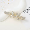 Alloy Butterfly Rhinestone Duckbill Side Clip Hairpin For Women Set With Diamonds