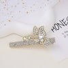 Alloy Butterfly Rhinestone Duckbill Side Clip Hairpin For Women Set With Diamonds