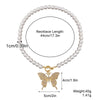 Alloy Butterfly Women's Collarbone Necklace With Electroplating Treatment