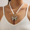 Alloy Butterfly Women's Collarbone Necklace With Electroplating Treatment