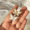 Alloy Butterfly Women's Hairpin Clip With Electroplating Highend Style