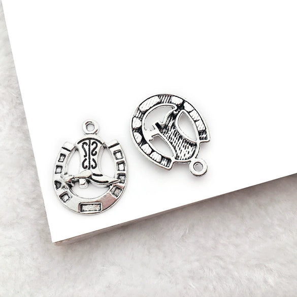 Alloy Cactus Western Denim Hat Electroplating Creative Diy Pendant Accessories For Bracelet Necklace Keychain