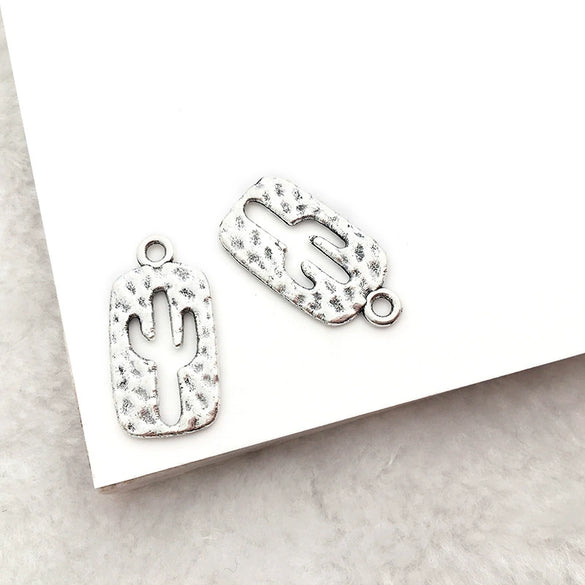Alloy Cactus Western Denim Hat Electroplating Creative Diy Pendant Accessories For Bracelet Necklace Keychain