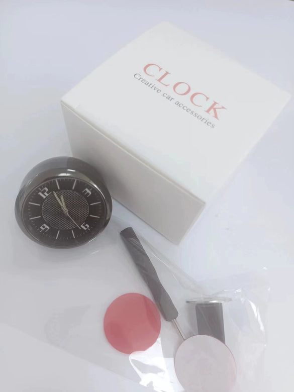 Alloy Car Quartz Watch With Luminous Starry Sky Design And Adjustable Angle For Car Interior Decoration