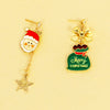 Alloy Cartoon Character Santa Claus Backpack Earrings For Women