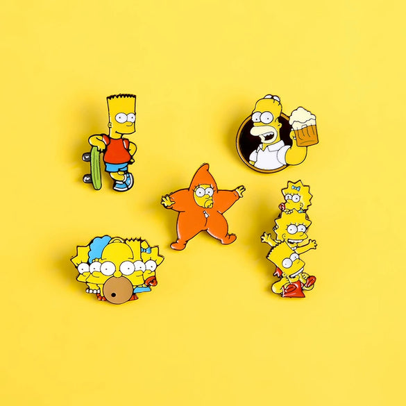 Alloy Cartoon Characters Electroplating Brooch