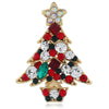 Alloy Cartoon Christmas Tree Brooch For Women With Diamond Design