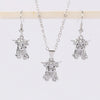 Alloy Cartoon Cowshaped Earrings And Necklace Set With Constellation And Zodiac Sign Patterns Electroplating Style For Women