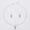 Alloy Cartoon Cowshaped Earrings And Necklace Set With Constellation And Zodiac Sign Patterns Electroplating Style For Women