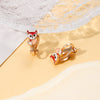 Alloy Cartoon Cute Dripping Oil Animal Flower Women's Ear Clips