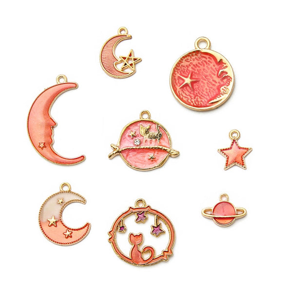 Alloy Cartoon Dripping Oil Handmade Pendant Earrings Jewelry Mobile Phone Shell Accessories Wholesale