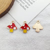 Alloy Cartoon Mushroom Dripping Oil Jewelry Pendant Accessories