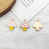 Alloy Cartoon Mushroom Dripping Oil Jewelry Pendant Accessories