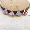 Alloy Cartoon Mushroom Dripping Oil Jewelry Pendant Accessories