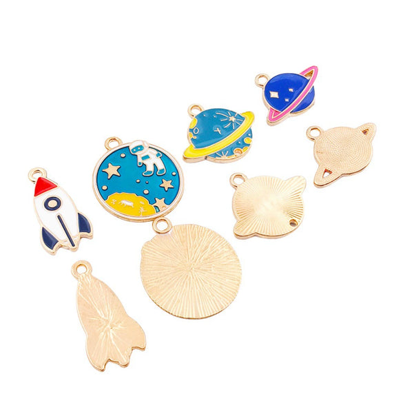 Alloy Cartoon Totem Dripping Oil Style Pendant Necklace Bracelet Earrings Accessories