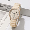 Alloy Case And Silicone Strap Round Student Quartz Watch With Wavy Design Leisure Style