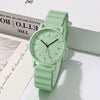 Alloy Case And Silicone Strap Round Student Quartz Watch With Wavy Design Leisure Style