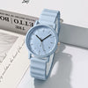 Alloy Case And Silicone Strap Round Student Quartz Watch With Wavy Design Leisure Style