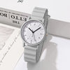 Alloy Case And Silicone Strap Round Student Quartz Watch With Wavy Design Leisure Style
