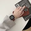 Alloy Case Casual Style Square Dial Quartz Watch For Teenagers And Middle School Students