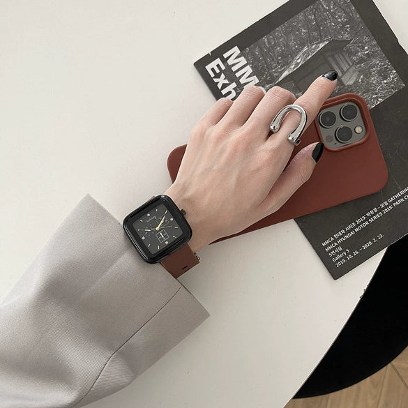 Alloy Case Casual Style Square Dial Quartz Watch For Teenagers And Middle School Students