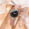Alloy Case Casual Women's Round Dial Quartz Belt Watch With Imitation Leather Strap