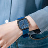 Alloy Case Silicone Strap Square Antique Electronic Quartz Unisex Watch