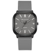 Alloy Case Silicone Strap Square Antique Electronic Quartz Unisex Watch