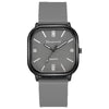 Alloy Case Silicone Strap Square Antique Electronic Quartz Unisex Watch