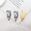 Alloy Cat Dripping Oil Pendant Accessories For Diy Jewelry